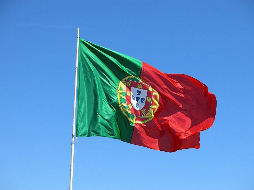 portugal, flag, wind